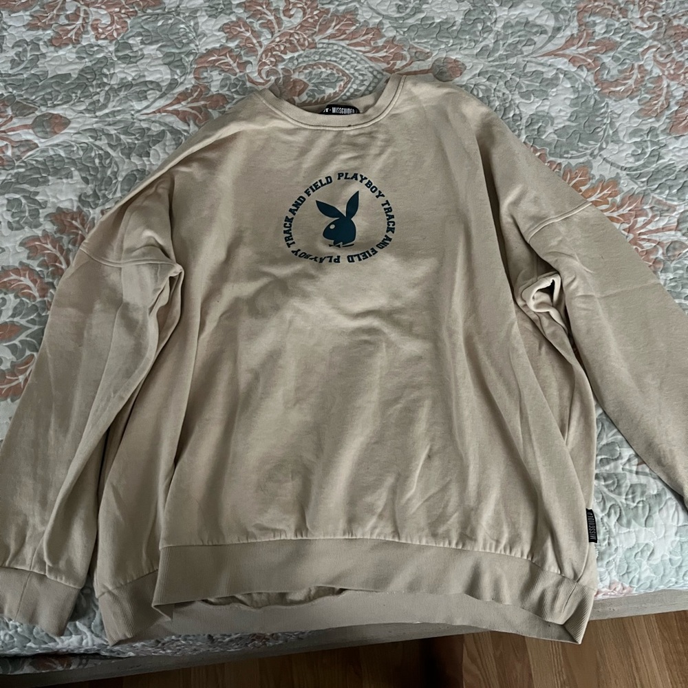 Misguided play boy sweatshirt size 14 oversized look